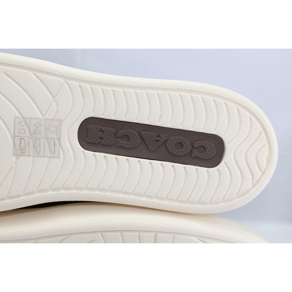 COACH CC736 Mens Clip Court High Top Sneaker In Signature Canvas Saddle Sz 12 - Picture 10 of 16